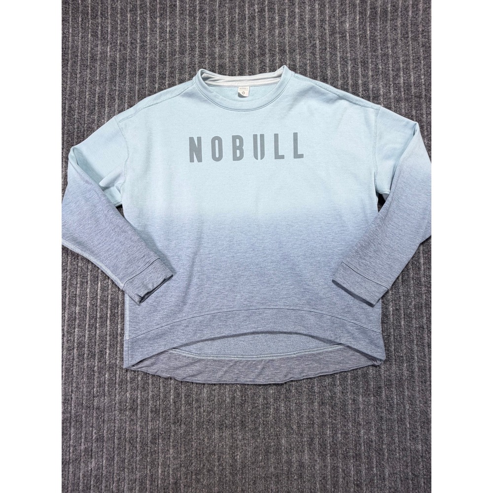 NOBULL Sweatshirt Womens Medium Ombre Dip Dye Crewneck Fleece Gym Sporty Workout
